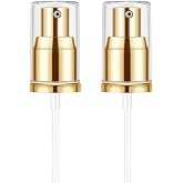 Chris.W 2Pack Foundation Pump Fit for Estee Lauder Double Wear Foundation | DW Replacement Pump Dispenser, for New and Original Bottles, Gold