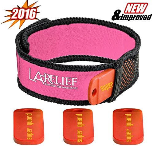 1# premium Mosquito Repellent Bracelet by la'-relief. 2016 edition new and improved With A Stronger Blend of EIGHT essential Oils in 4 Pellets. Extremely Effective, 100% Natural and Safe For All Ages