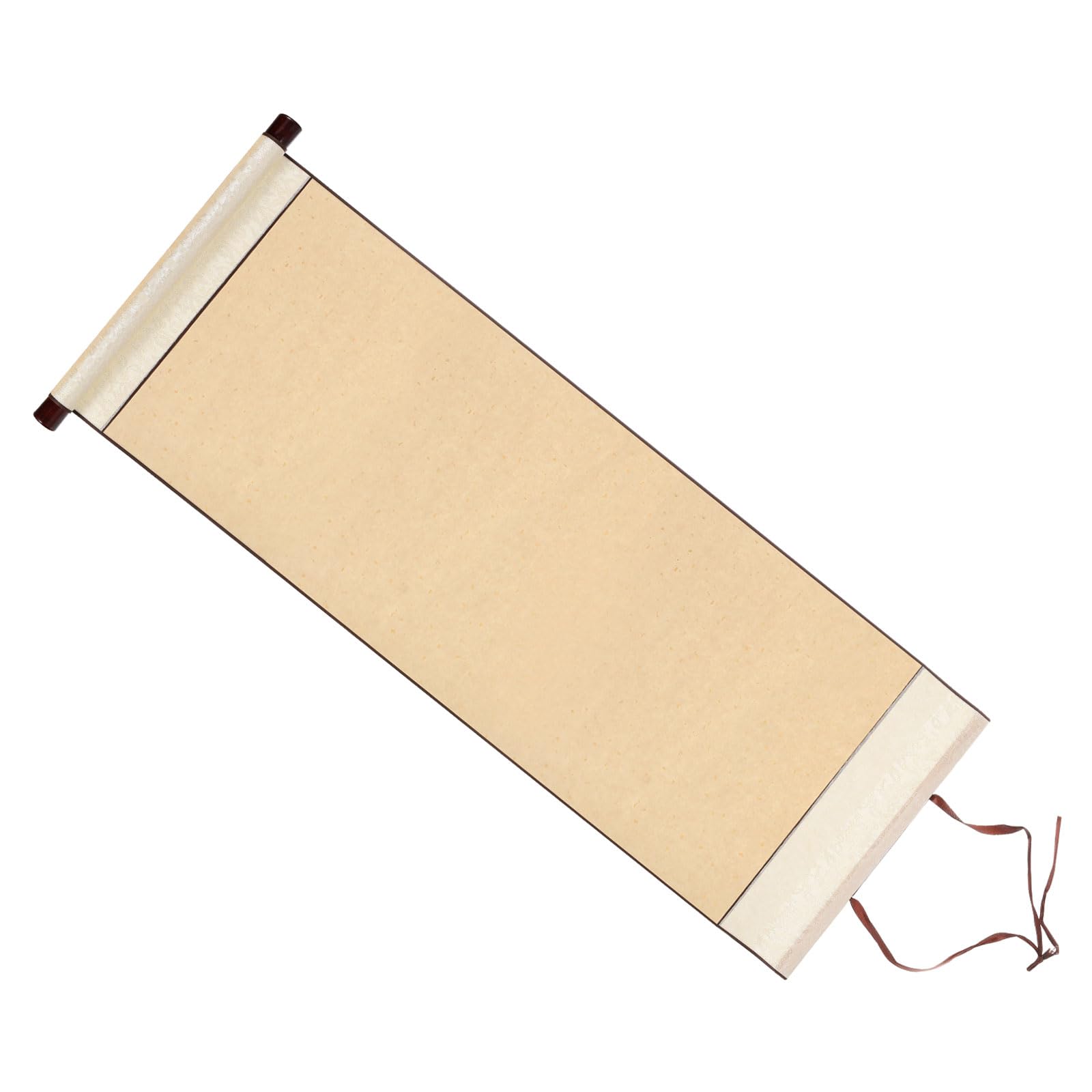PATIKIL 31x12 Inch Xuan Paper Scroll, Silk Half Raw Ripe Blank Hanging Xuan Paper Chinese Calligraphy Practice Roll for Art Painting Home Decor, Beige