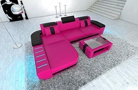 cuero bellagio forma l fucsia negro