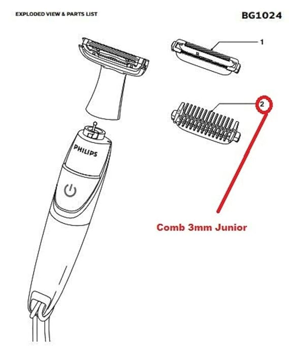philips bg1024 body groomer 3mm comb india