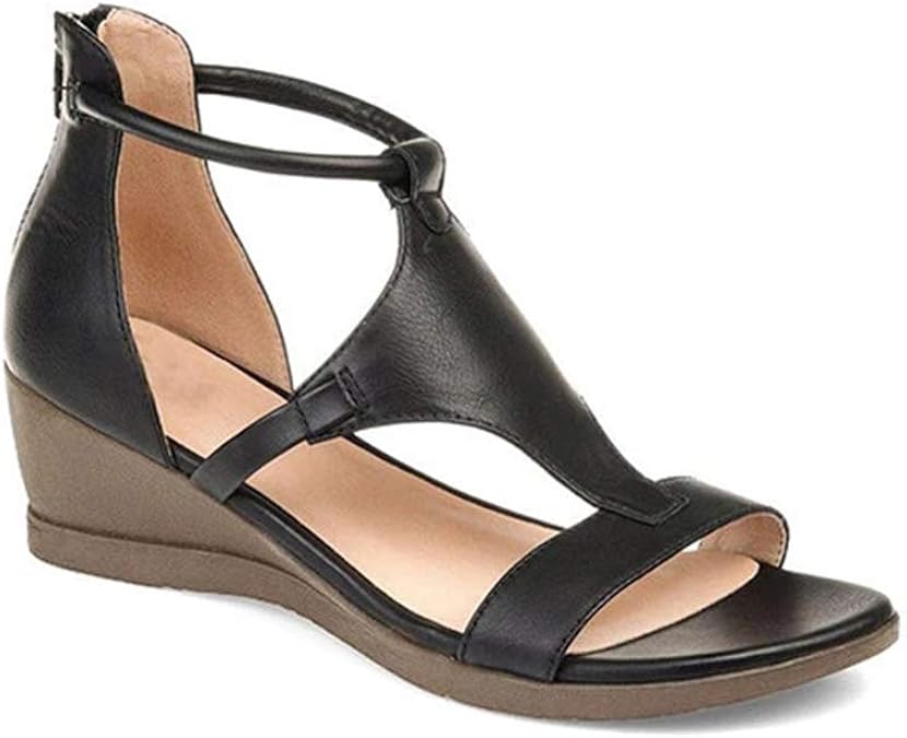 EVR Women's Orthopedic Open Toe Leather Sandals,Large Size Premium