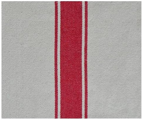 Pine Creek 14"x56" Grain Sack Red Stripe Long Table Runner