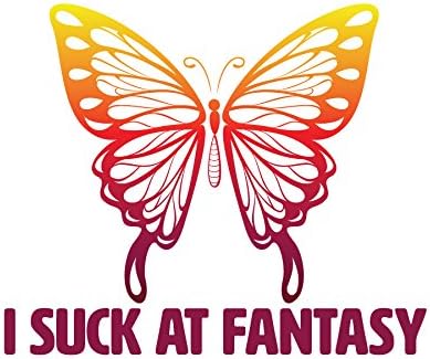 Fantasy Sports Loser Temporary Tattoo - Butterfly "I Suck at Fantasy"