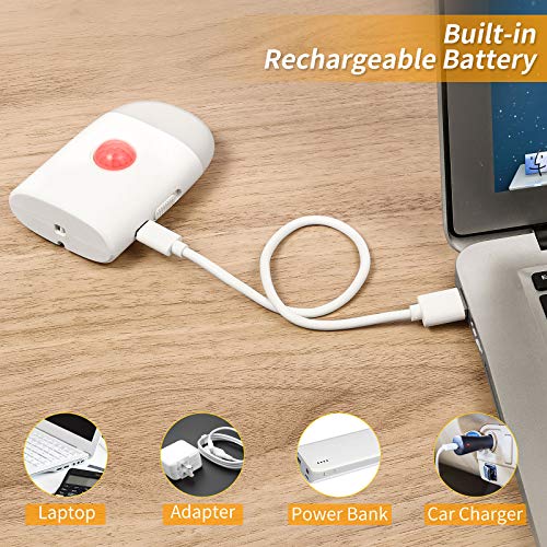 LED Nachtlicht mit Bewegungsmelder, USB Aufladbare Nachtlampe Sensor Licht Schranklicht für Schlafzimmer Schrank Flur Treppe (1 Stück)