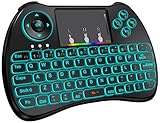 Globtronic KP-810-21Q-GEN-1 Wireless Mini Keyboard 2.4GHz Backlit H9 with Touchpad Mouse, Multi-Media Remote Control for PC/Android TV Box/ Smart TV/HTPC