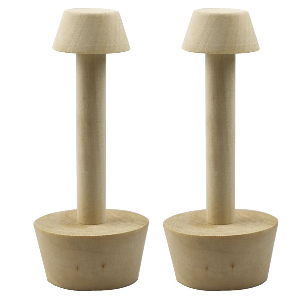 1set Wooden Egg Tart Pushers Double-Sided Tart Tamper Kitchen Tools for Baking Pastry Pusher with Smooth Finish for Egg Molds