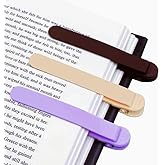 3pcs Silicone Automatic Bookmark, Book Marks for Reading, Cute Unique Book Markers, Smart Bookmarks Clip Book Page Holder for Women, Men, Kids, Book Lovers, Stay in Place and Follow as You Read