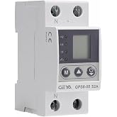 GEYA Current/Voltage Protective Device with Metering Function AC220V Query Electricity&amp;Power LCD Display (32A)
