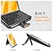 AVLT-Power Laptop Fan Cooling Pad 12-17 Inches, Portable Soft Mesh Bottom, 2-in-1 Detachable Stand for Notebook and Tablet with Tri-Level Height Adjustment & USB Powered Fan, Black