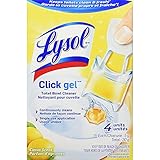 Lysol Click Gel, Continuous Cleaning Toilet Bowl Cleaner, Citrus, 4 Count