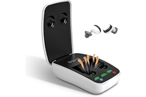 Bigprot OTC Hearing Aids, Rechargeable Hearing Aids for Seniors with Hearing Loss,Auto Dryer,200H Charging Case,Noise Cancellation,4 Smart Modes,Fashionable and Comfortable,Black