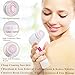 Face Brush，Facial Cleansing Brush Facial Brush Spin Waterproof Gentle Exfoliation Removing Blackhead for Deep Clean Massager All Skin Types Exfoliating Brush Face Scrubber system (Face brush white1)