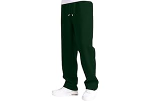 Boys Sweat Pants Straight Leg Open Bottom Casual Pants Elastic Waist Workout Athletic Joggers Pockets Jogging Pants