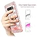 VEGO Galaxy S10 Plus (Not S10) Case Glitter with Ring Holder Kickstand for Women Girls Bling Diamond Rhinestone Sparkly Fashion Shiny Cute Protective Case for Galaxy S10 Plus (Stripe Rose Gold)