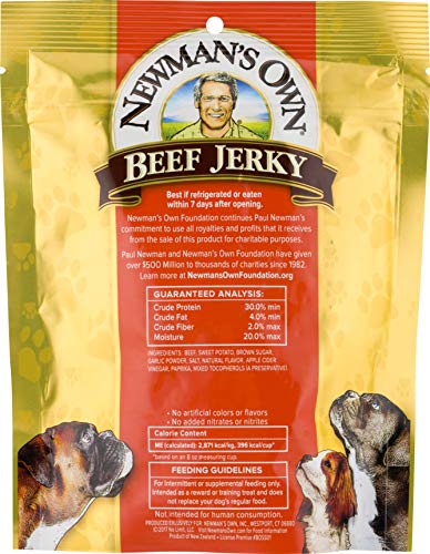Newman's Own Jerky Treats for Dogs, 5-oz. (Pack of 6), Beef & Sweet Potato