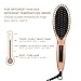 Bestidy Hair Straightener Brush,Ceramic Heating Straightening Irons Anti Scald,LCD Display- For Silky Hair (Gold)