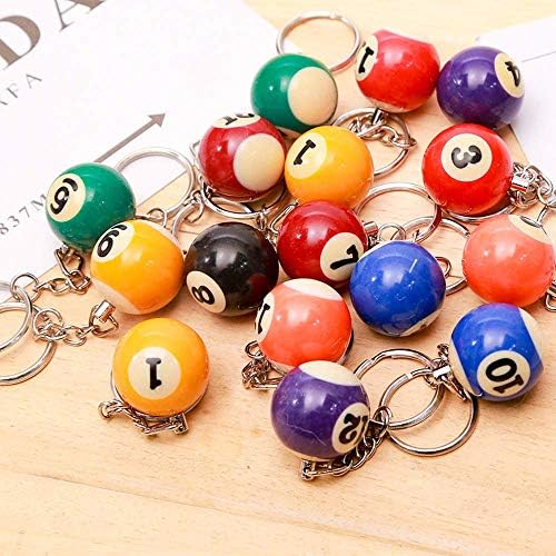 Yivison 1 Simulation Keychain Billiard Jewelry Billiard Pendant