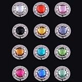 Shengyu 12pcs Fashion Colorful Diamond Folding Section Handbag Hook Hanger Holder