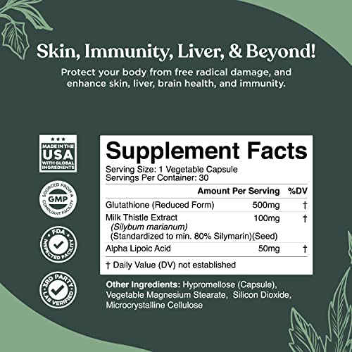 Pure Glutathione Whitening Pills Supplement Benefits Skin Amino Acids