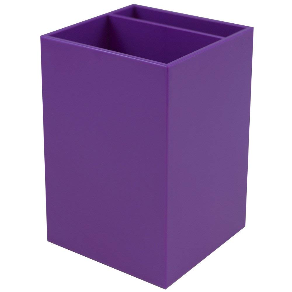 JAM PAPER Plastic Pen Holder - Purple - Desktop Pencil Cup Sold Individually