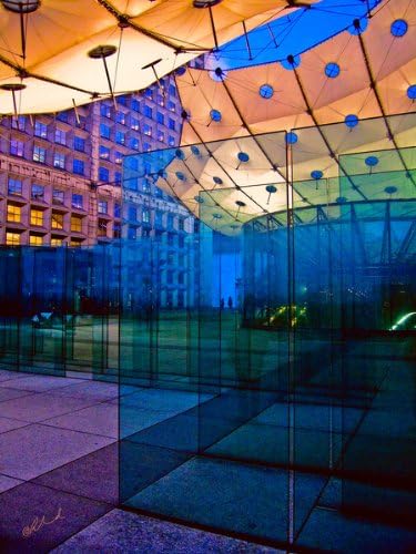 Acrylic-Mounted Artwork by Raymond St. Arnaud: Paris, La Defense - Carousel