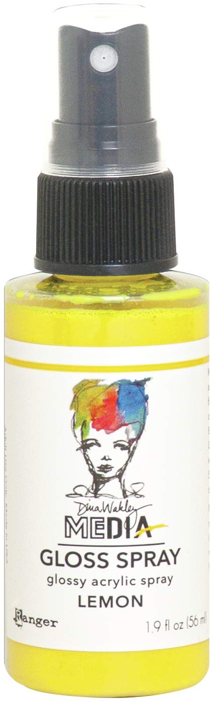 Dina Wakley Media Ranger Gloss Sprays-Lemon, 56 ml,MDO68495