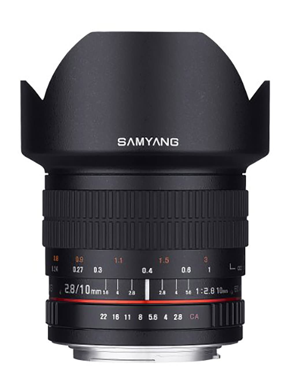 Samyang 10 mm F2.8 ED AS NCS CS Lente fija ultra gran angular para cámaras digitales Fuji X Mount (SY10M-FX)