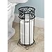 mDesign Decorative Free Standing Toilet Paper Holder Stand with Storage for 3 Rolls of Toilet Tissue - for Bathroom/Powder Room - Holds Mega Rolls - Durable Metal Wire - Matte Black