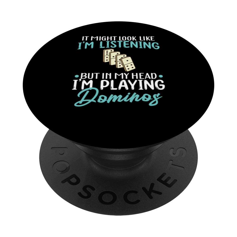 Domino Games Dominoes Funny Gaming Mexican Trains Player PopSockets Swappable PopGrip