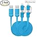 Lightning Cable, [ Apple MFi Certified ] PeleusTech [ 2 Pack ] 3ft 2 in 1 Lightning Micro USB Cable Charging Cord for iPhone iPad, Galaxy, Huawei and Other Android Phones Tablets (Blue)