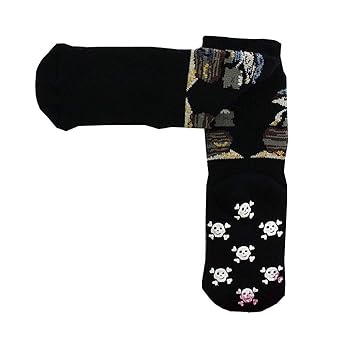 Excellanc Ewers Jungen Baby Stoppi-Socken Totenkopf - Piraten, schwarz-weiß, Größe: 18-19 bzw. Gr. 74