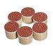 KINGSO 6 Assorted Wooden Rubber Stamp Round Shape Handwriting Floral Flower Craft