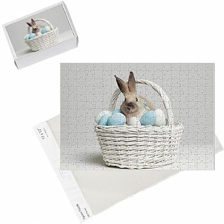 Amazon.de: Foto Jigsaw Puzzle Gefärbte Eier zwischen der Hase im Korb