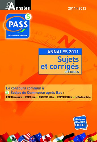 Concours PASS, annales du concours 2011