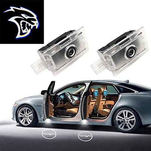 Eastfly Car Door LED Logo for Dodge Projector Ghost Shadow Charger Avenger Magnum, Entry Welcome Lamp Logo Light, LED Courtesy Step Lights Ground Lamp Kit Replacement