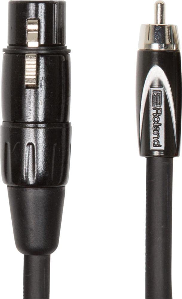 ROLAND Black Series Interconnect Cable—Xlr Female To Rca, 10Ft / 3M - Rcc-10-Rcxf