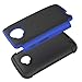 Moto E (2nd Gen) Case, LK [Shock Absorption] Hybrid Dual Layer Armor Defender Protective Case Cover for Motorola Moto E (2nd Generation) (Blue)
