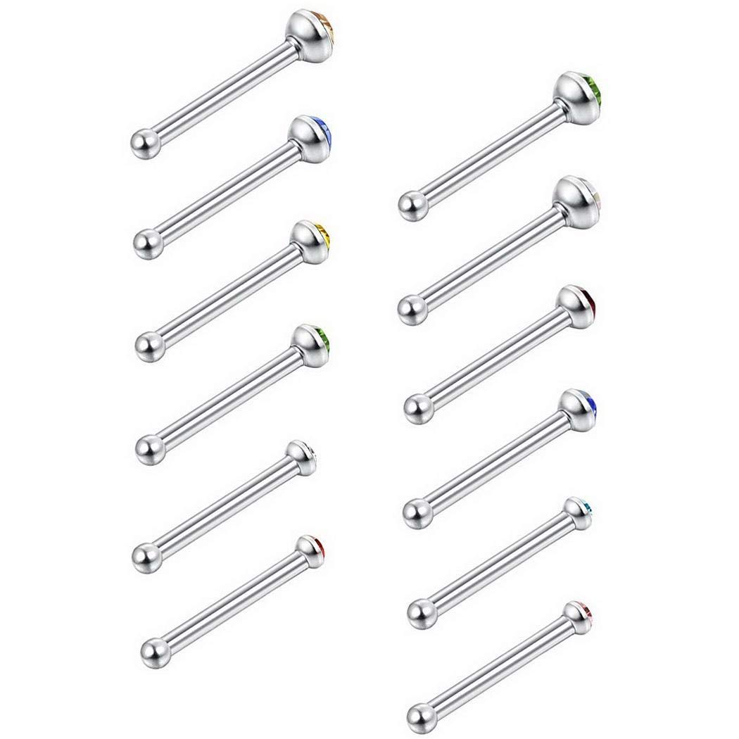 Pesters Unisex Fashion Geometric Rhinestone Nose Stud Nose Decoration Accessories Faux Body Piercing Jewelry