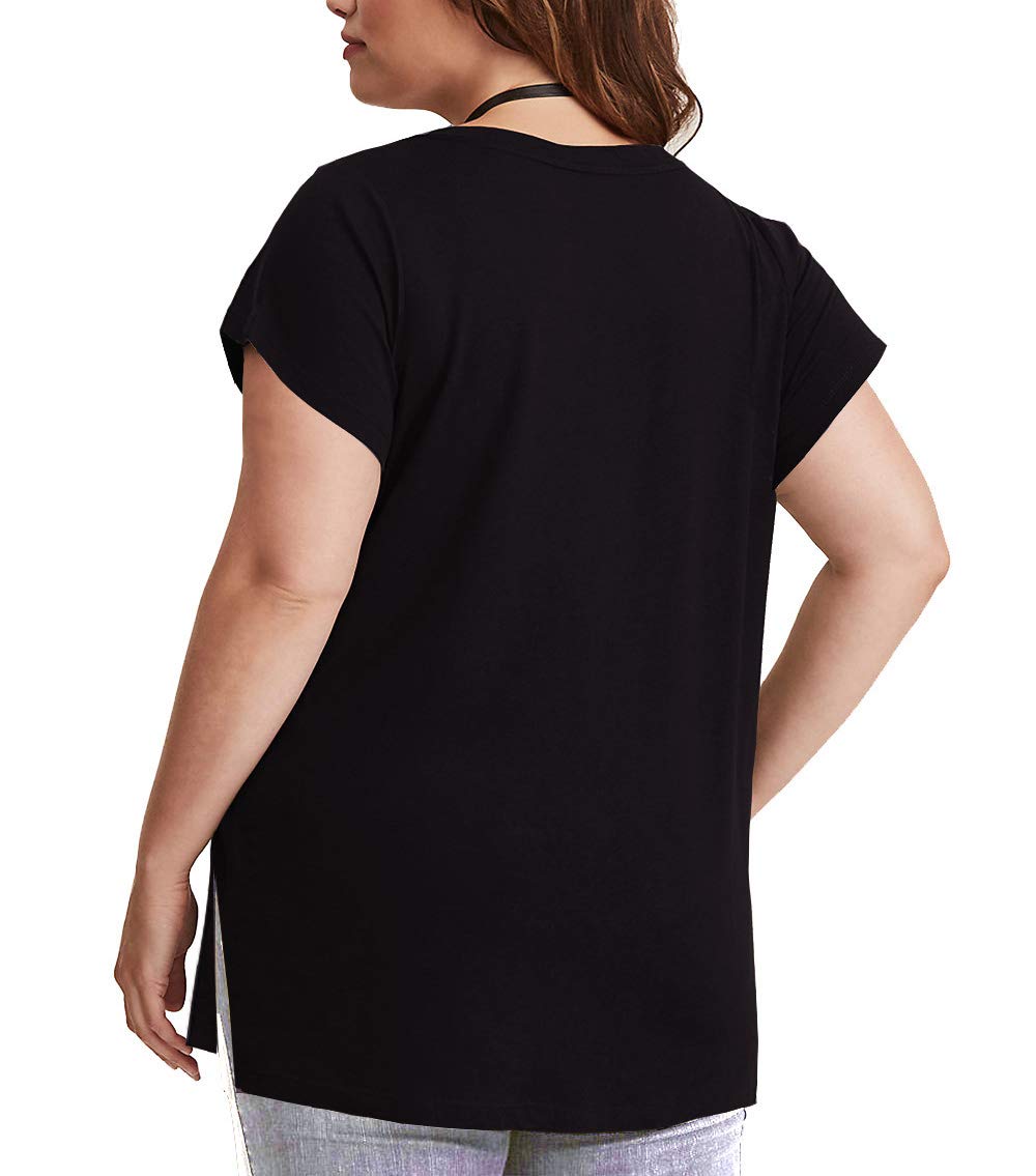 Plus Size Tops for Women Short Sleeve Plian Tees