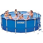 Intex 15ft X 48in Metal Frame Pool Set with Filter Pump, Ladder, Ground Cloth & Pool Cover