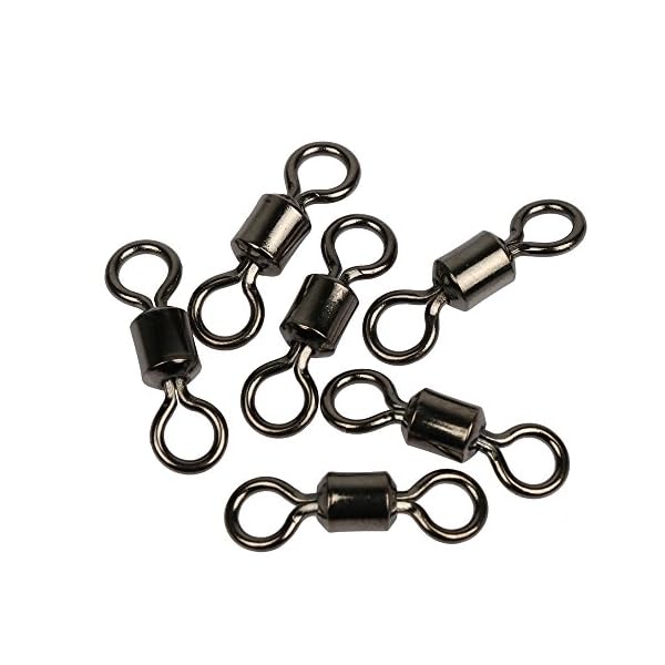 SHELURE-Rolling-Barrel-Swivels-For-Fishing-162LB-to-1323LB-Pack-of-100