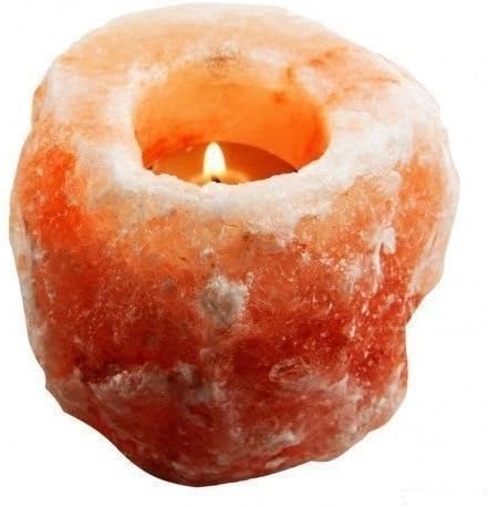 Rocky Limin Himalayan Natural Crystal Salt Rock Tea Light Candle Holder
