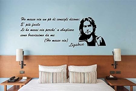 Adesivo murale /"Ho messo via un po/' di consigli/" Luciano Ligabue Adesivo4You