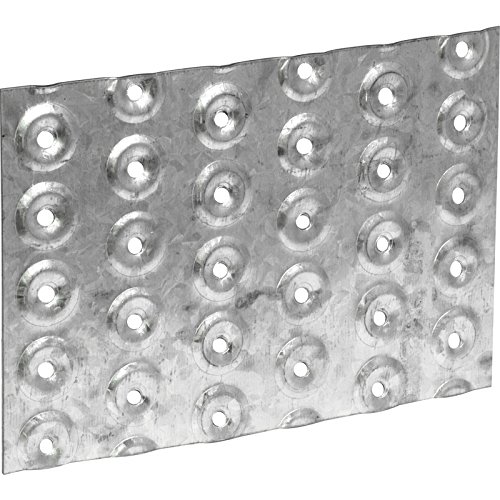 BPC Fixings Galvanised Hand Nail Plate 20-Piece Set, 200 mm Length x 100 mm Width, Silver
