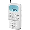SEMIER Digital AM FM Walkman Radio with Bluetooth, Portable Rechargeable Transistor Radio with Alarm Clock, Build-in Loud Speaker and Earphone Jack, Support TF Card Play and Record