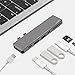 USB C Hub, Moffo 7 in 1 Aluminum Type-C Adapter, Thunderbolt 3 USB-C Port, 4K HDMI , SD/Micro Card Reader, 1 USB C & 2 USB 3.0 Type-A Port only for MacBook Pro 13