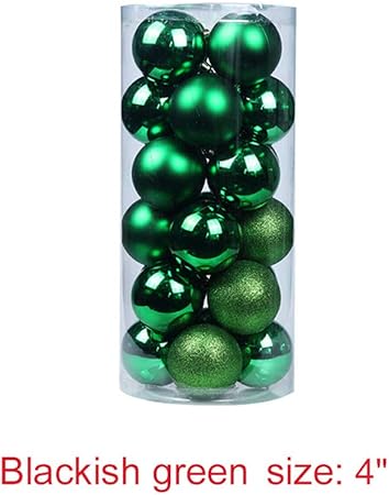 Immagini Di Palline Di Natale Colorate.Szfree Set Di Decorazioni Per Albero Di Natale Set Di Palline Colorate In Plastica Da Appendere Per Natale E Feste Di Nozze 24 Pezzi Verde Scuro Amazon It Casa E Cucina