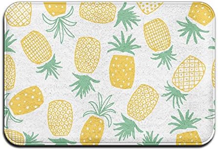 Sweet Pineapple Cute Runner Doormats For Entrance Way Indoor Modern Art Deco Floor Mat (Size:23.6"(L) X15.7"(W)) Absorbant PVC Transparent Backing