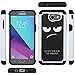 Galaxy J3 Emerge Case,J3 Prime/J3 2017/Amp Prime 2/Express Prime 2/Sol 2/J3 Luna Pro/J3 Eclipse/J3 Mission Case, LUHOURI Hybrid Armor Rugged Defender Protective Case Cover Black
